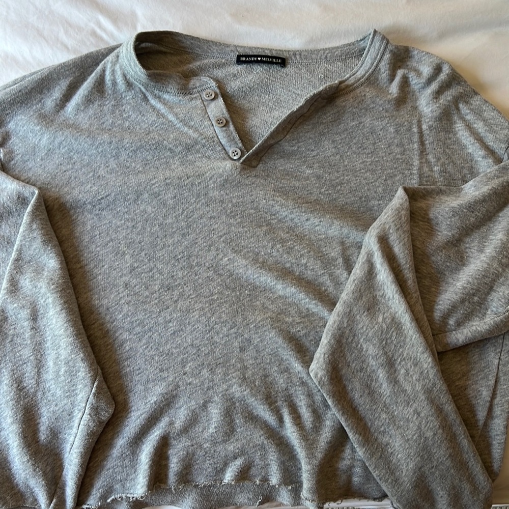Brandy Melville 4 button long sleeve top